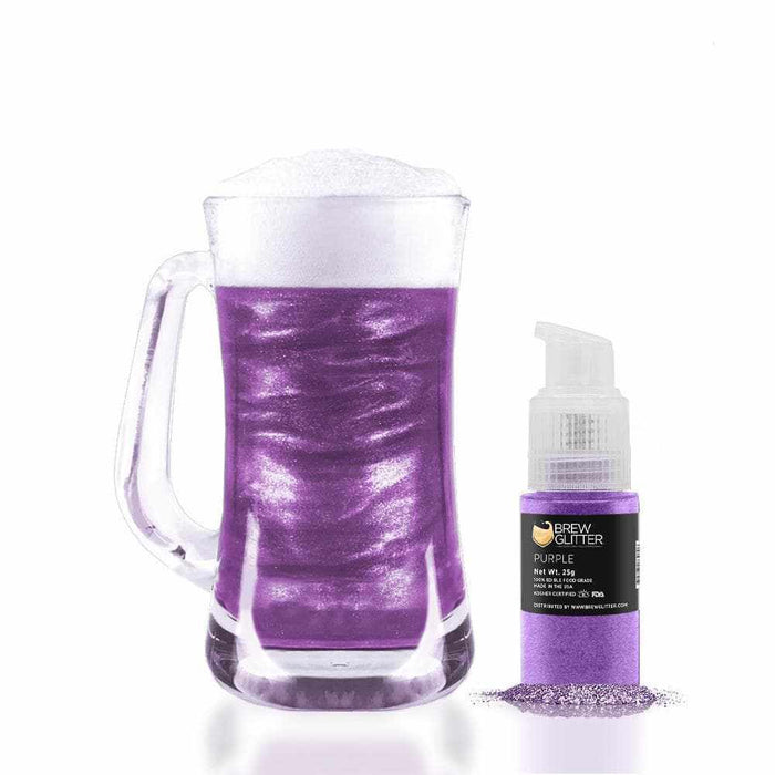 Purple Edible Glitter Spray Pump | Brew Glitter | Bakell