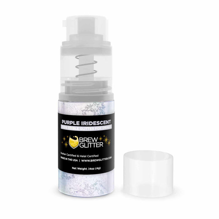 Purple Iridescent Edible Glitter Mini Spray Pump | Brew Glitter | Bakell