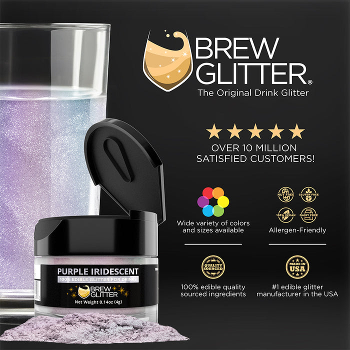 Purple Iridescent Brew Glitter® 45g Shaker-Brew Glitter_Shaker-bakell