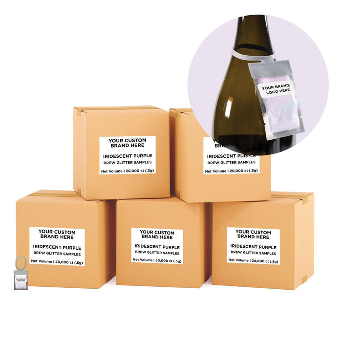 Private Label Purple Iridescent Glitter Hang Tag Neckers | Bakell