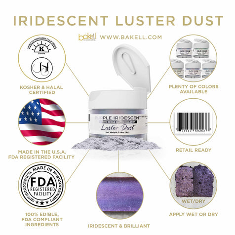 Purple Iridescent Luster Dust-Iridescent Luster Dusts-bakell