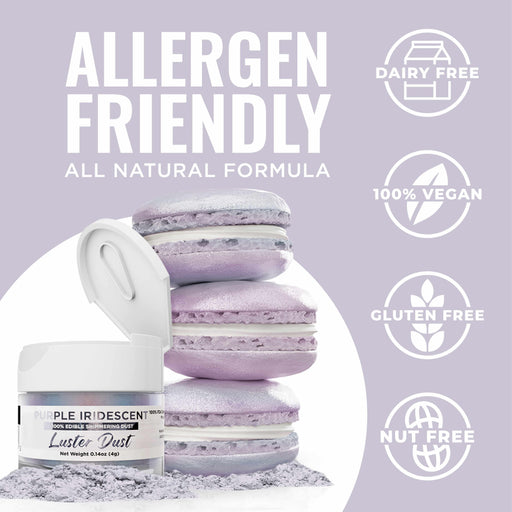 Purple Iridescent Luster Dust Wholesale-Wholesale_Luster Dust-bakell