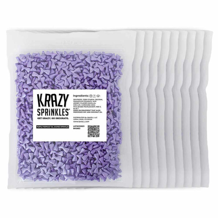 Purple Mermaid Tail Shapes by Krazy Sprinkles®|Wholesale Sprinkles