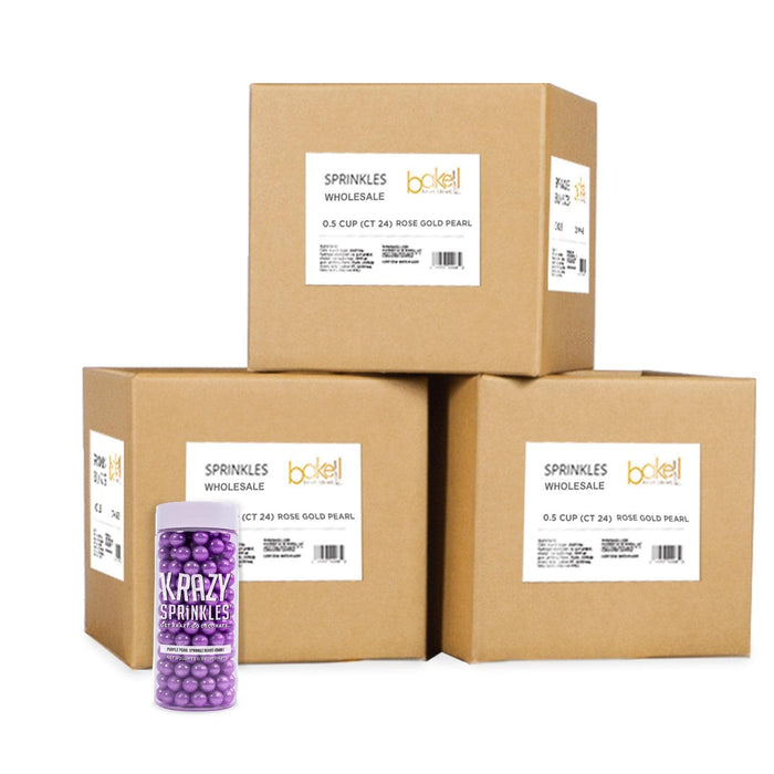 Purple Pearl 8mm Sprinkle Beads Wholesale (24 units per/ case) | Bakell