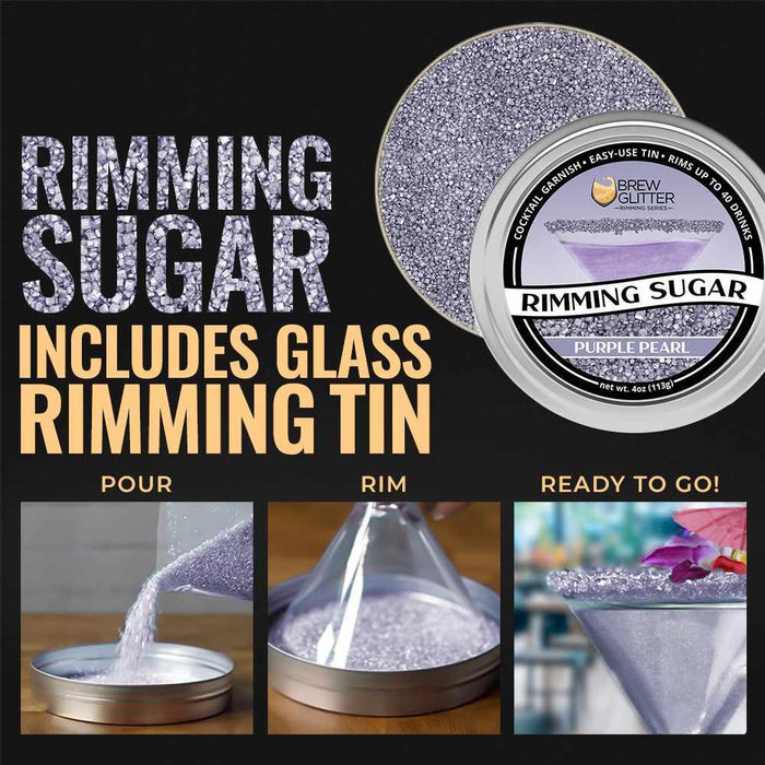 Purple Pearl Cocktail Rimming Sugar | Private Label (48 units/case)-Private Label_Rimming Sugar-bakell