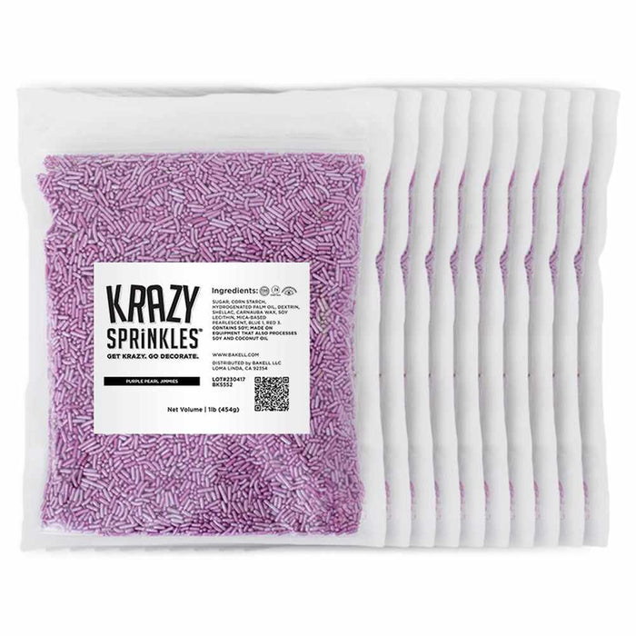 Bulk Size Purple Pearl Jimmies | Krazy Sprinkles | Bakell
