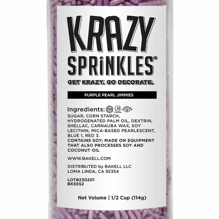 Bulk Size Purple Pearl Jimmies | Krazy Sprinkles | Bakell
