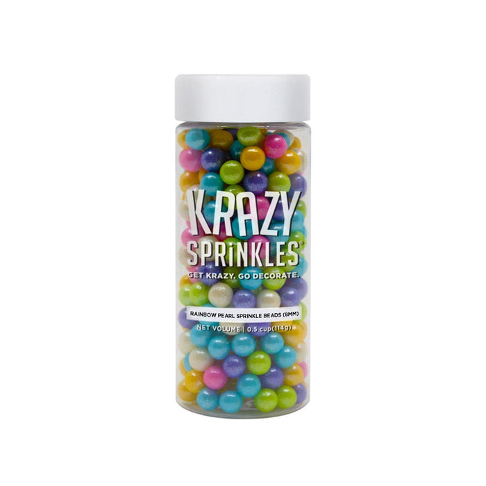 Rainbow Pearl 8mm Bead Edible Sprinkles – Krazy Sprinkles® Bakell.com