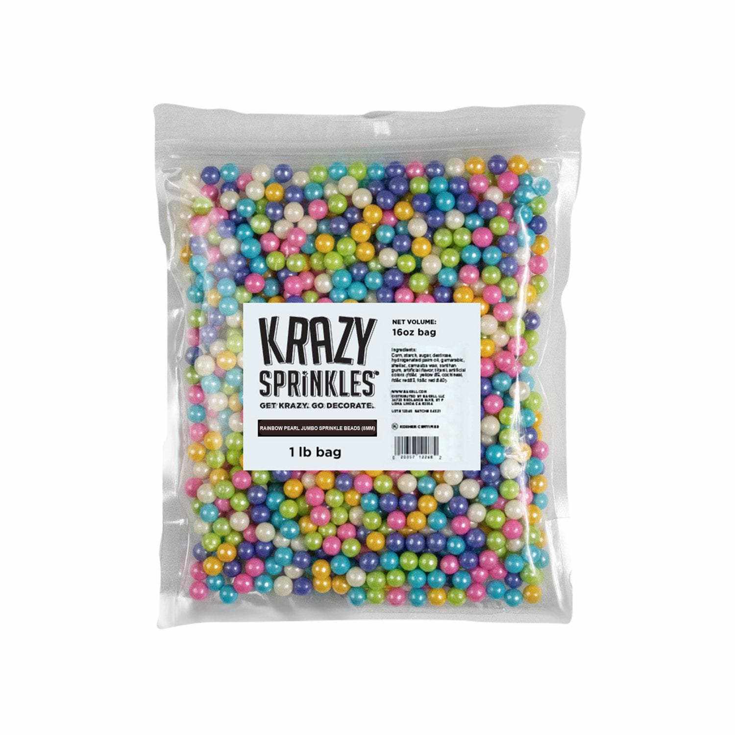 Rainbow Pearl 8mm Bead Edible Sprinkles – Krazy Sprinkles® Bakell.com