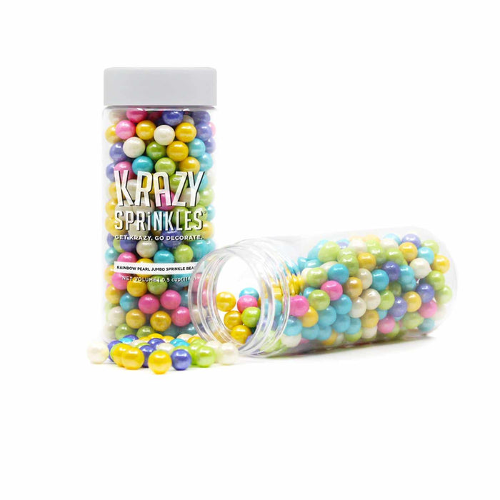 Rainbow Pearl 8mm Sprinkle Beads-Krazy Sprinkles_HalfCup_Google Feed-bakell