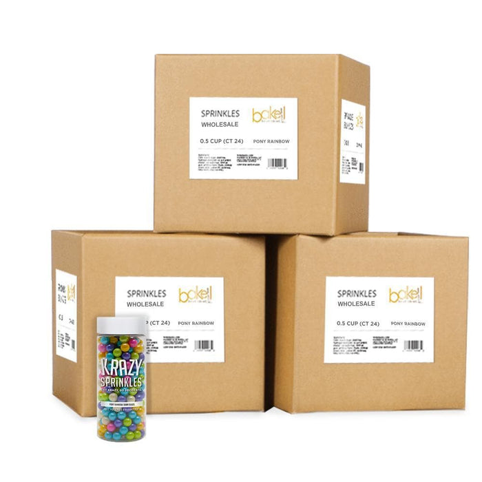 Rainbow Pearl 8mm Sprinkle Beads Wholesale (24 units per/ case) | Bakell