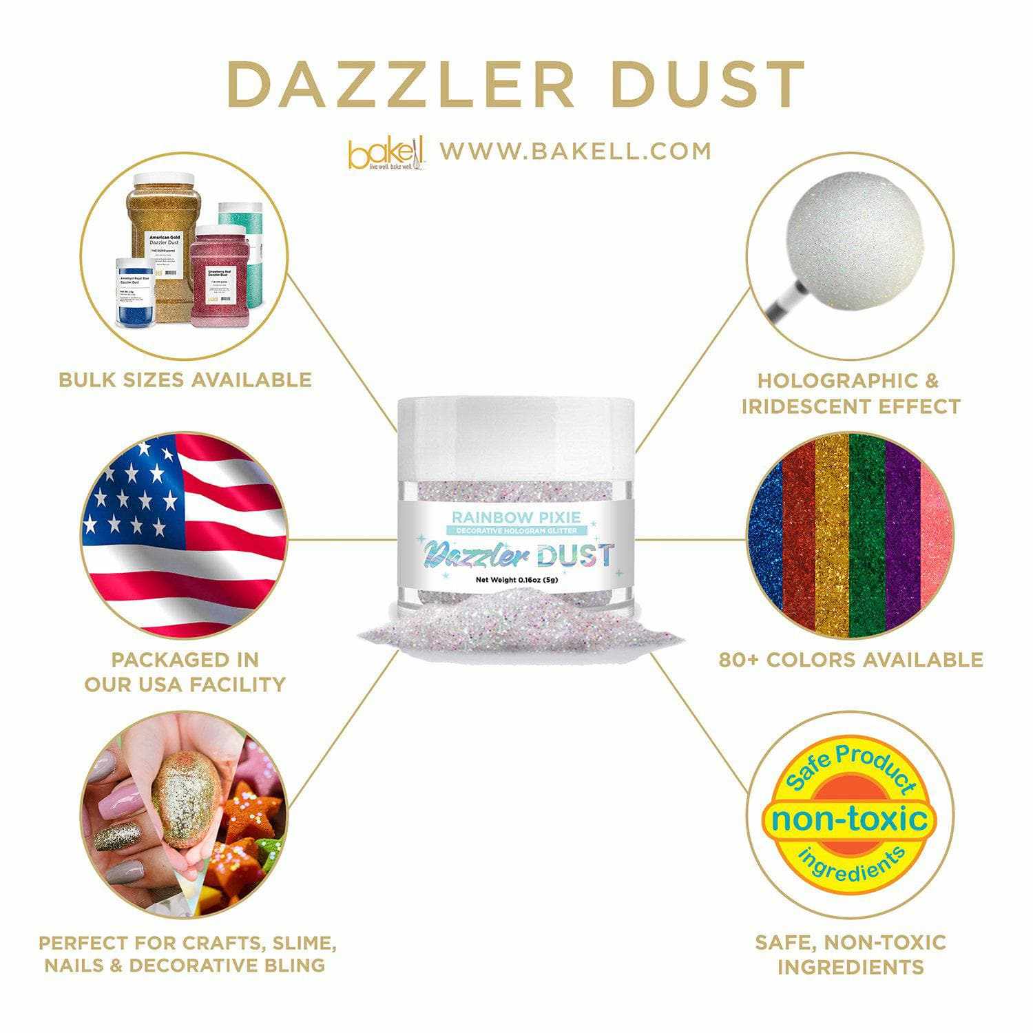 Buy Rainbow Pixie Decorating Dazzler Dust | Bakell