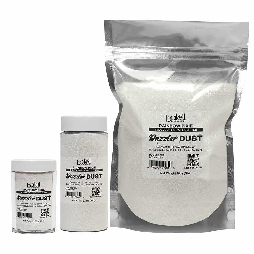 Rainbow Pixie Ultrafine Iridescent Craft Glitter Dazzler Dust | Premium Polyester Non-Toxic | Bakell-B2C_Dazzler Dust-bakell