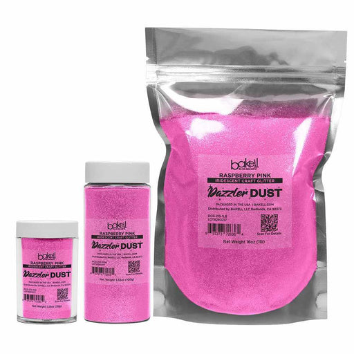 Raspberry Pink Ultrafine Iridescent Craft Glitter Dazzler Dust | Premium Polyester Non-Toxic | Bakell-B2C_Dazzler Dust-bakell