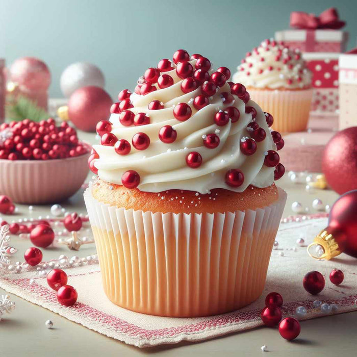 Cupcake covered in Red Krazy Sprinkles