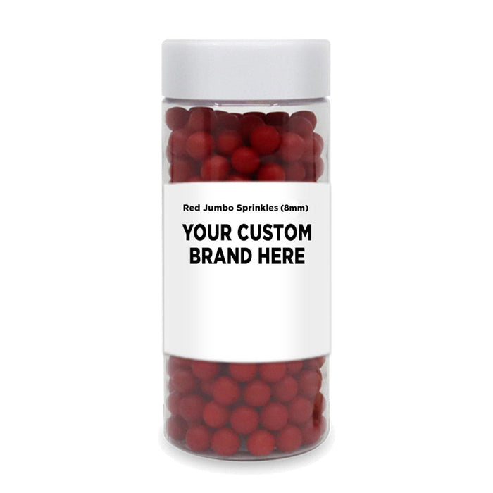 Red 8mm Beads Sprinkles | Private Label (48 units per/case) | Bakell