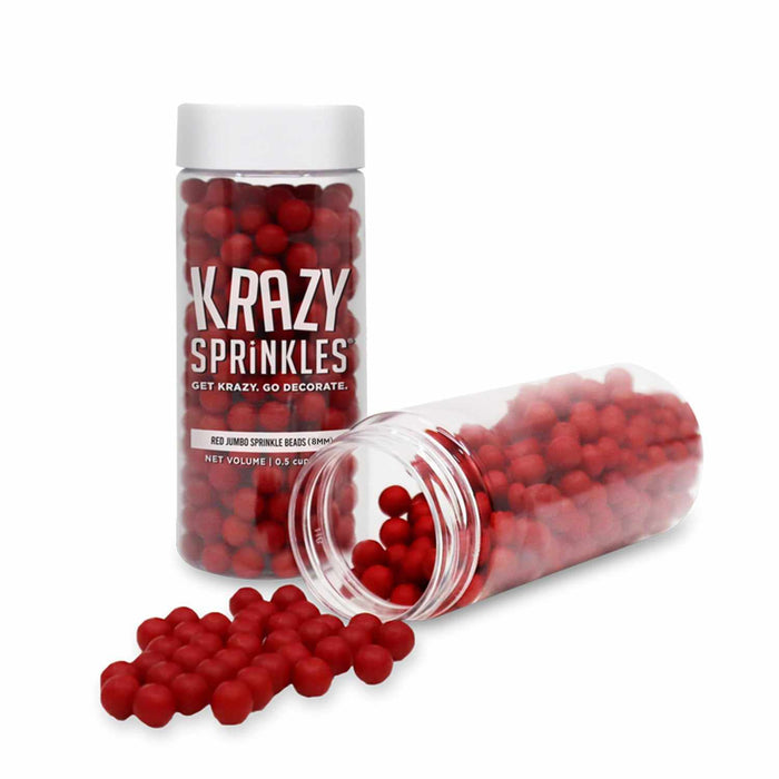 Red 8mm Sprinkle Beads-Krazy Sprinkles_HalfCup_Google Feed-bakell