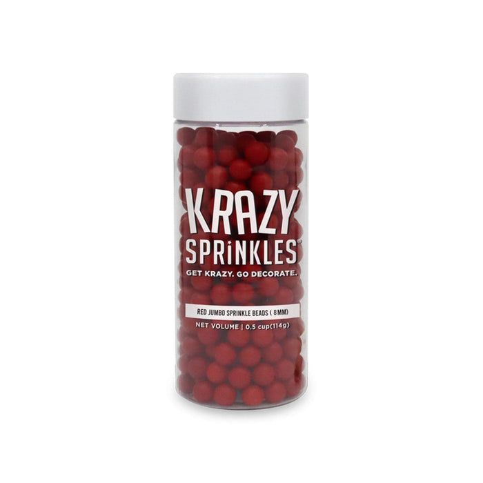 Red 8mm Sprinkle Beads-Krazy Sprinkles_HalfCup_Google Feed-bakell