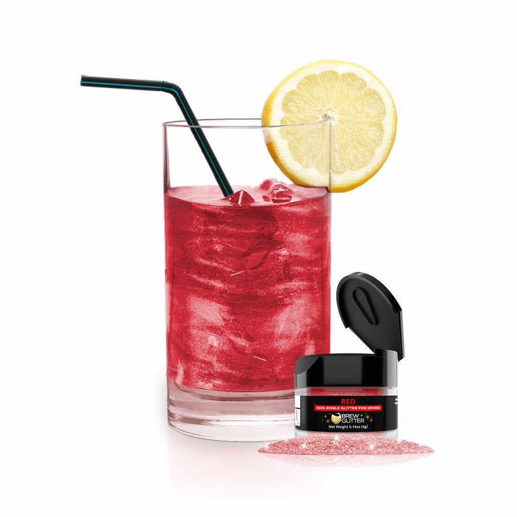 Red Edible Glitter for Drinks - Twinkle my Drink – TwinkleMyDrink