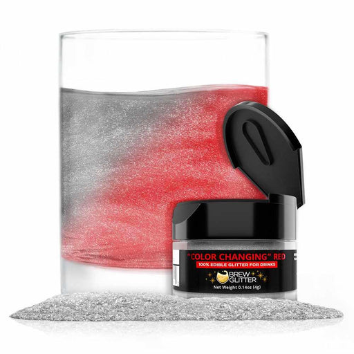 Red Color Changing Brew Glitter® 4 Gram Jar-Google Feed_Brew Glitter-bakell