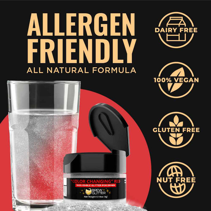 Red Color Changing Brew Glitter® Private Label-Private Label_Brew Glitter-bakell