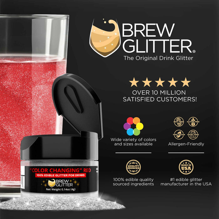 Red Color Changing Brew Glitter® 45g Shaker-Color Changing Brew Glitter_Shaker-bakell