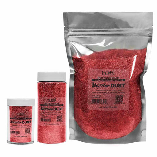 Red Hologram Ultrafine Holographic Craft Glitter Dazzler Dust | Premium Polyester Non-Toxic | Bakell-B2C_Dazzler Dust-bakell