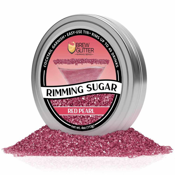 Red Pearl Cocktail Rimming Sugar | Bulk Sizes-Bulk_Rimming Sugar-bakell