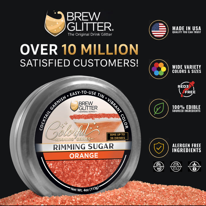 Orange Rimming Sugar | Bulk