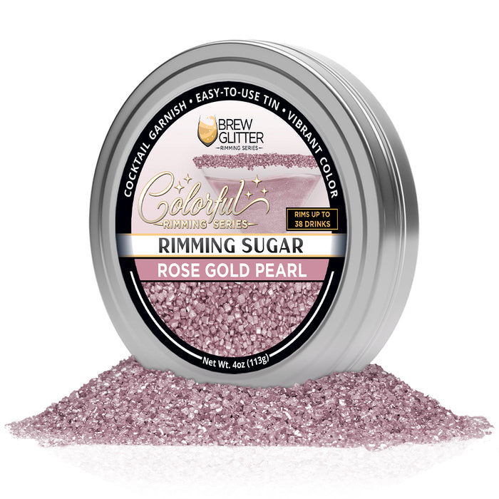 Rose Gold Pearl Cocktail Rimming Sugar | Bulk Sizes
