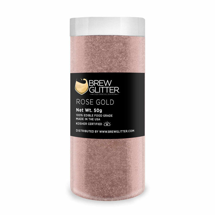 Rose Gold Beverage & Drink Glitter, Edible Glitter | Bakell.com