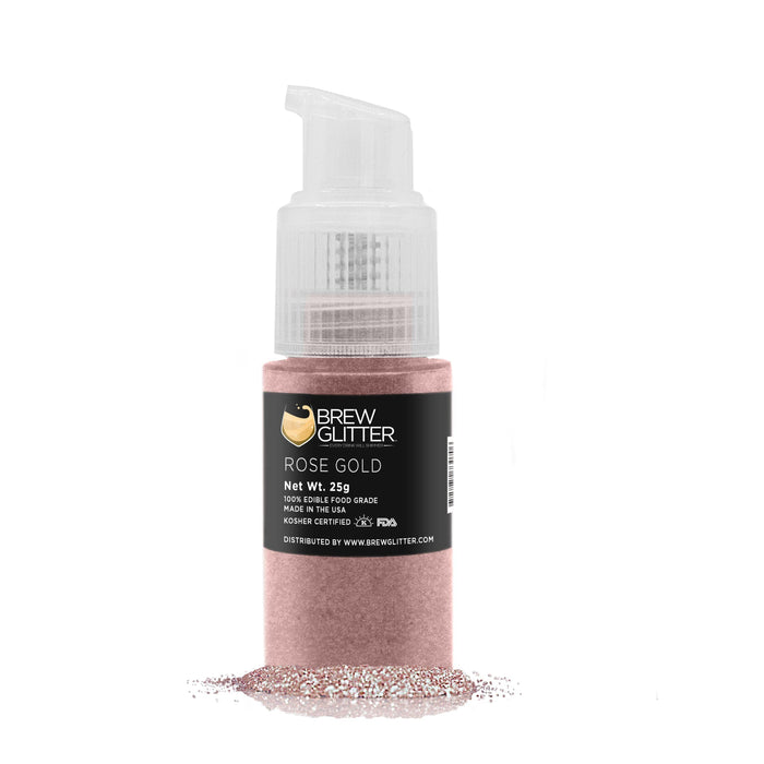 Rose Gold Brew Glitter® Spray Pump Private Label-Private Label_Brew Glitter Pump-bakell