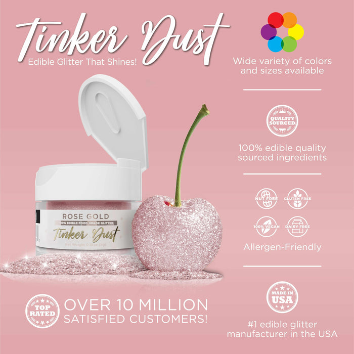 Rose Gold Edible Glitter | Tinker Dust®-B2C_Tinker Dust-bakell