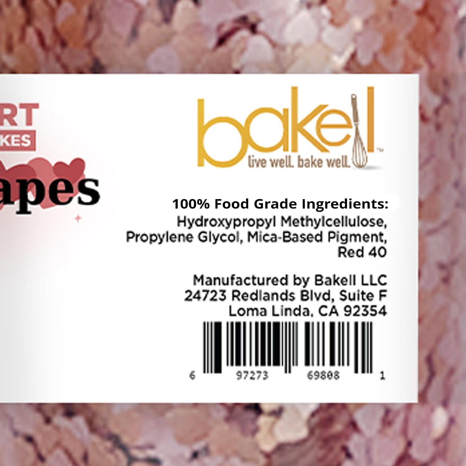 Rose Gold Star Shaped Edible Shimmer Flakes | Bakell
