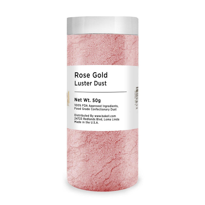 Rose Gold Luster Dust | 100% Edible & Kosher Pareve | Wholesale | Bakell.com