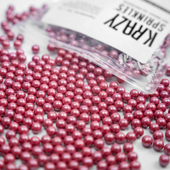 Rose Gold Pearl 8mm Beads Sprinkles | Krazy Sprinkles | Bakell