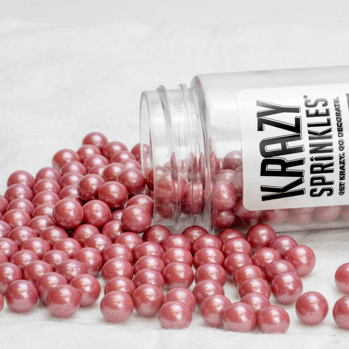Rose Gold Pearl 8mm Beads Sprinkles | Krazy Sprinkles | Bakell
