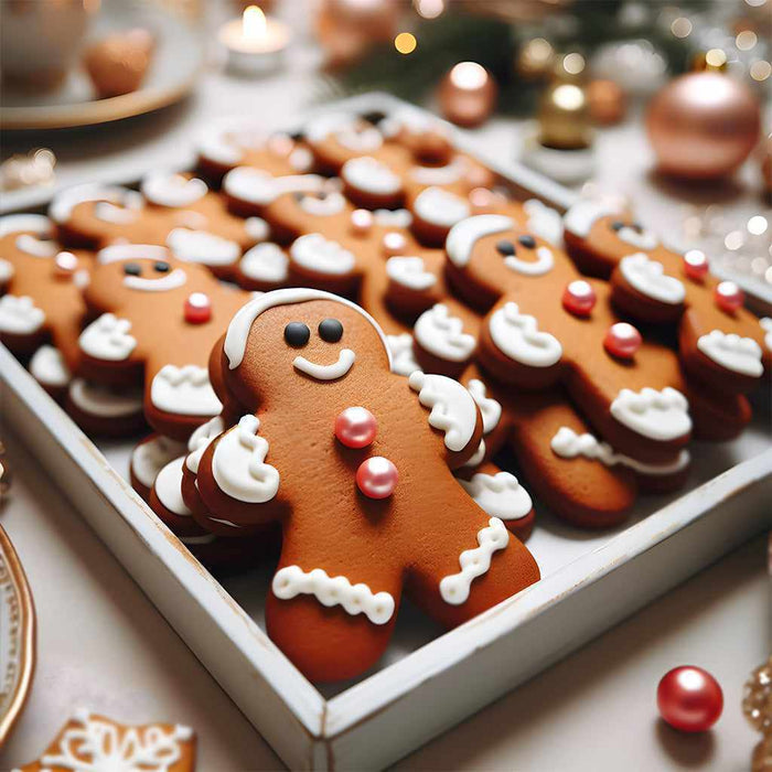 Cookies decorated with Rose Gold Pearl Krazy Sprinkles
