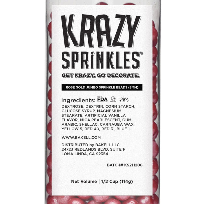 Rose Gold Pearl 8mm Sprinkle Beads-Krazy Sprinkles_HalfCup_Google Feed-bakell