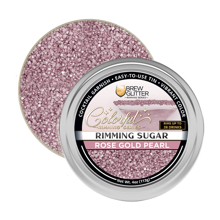 Rose Gold Pearl Cocktail Rimming Sugar | Bulk Sizes