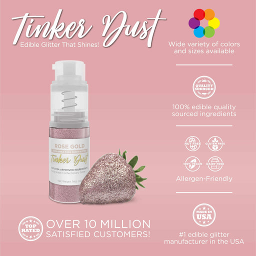 Rose Gold Tinker Dust® Glitter | 4g Spray Pump Private Label-Private Label_Tinker Dust_Mini Pump-bakell