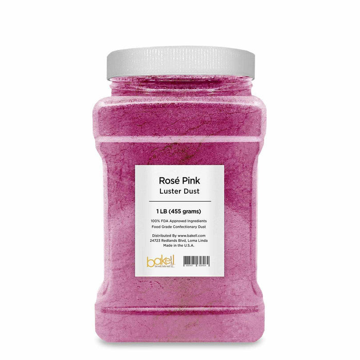 Rose Pink Luster Dust | 100% Edible & Kosher Pareve | Wholesale | Bakell.com