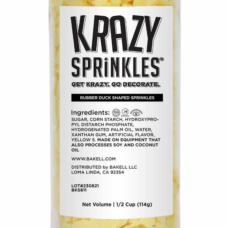 Rubber Duck Shaped Sprinkles | Bulk Size Krazy Sprinkles | Bakell