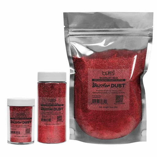 Scarlet Red Ultrafine Holographic Craft Glitter Dazzler Dust | Premium Polyester Non-Toxic | Bakell-B2C_Dazzler Dust-bakell