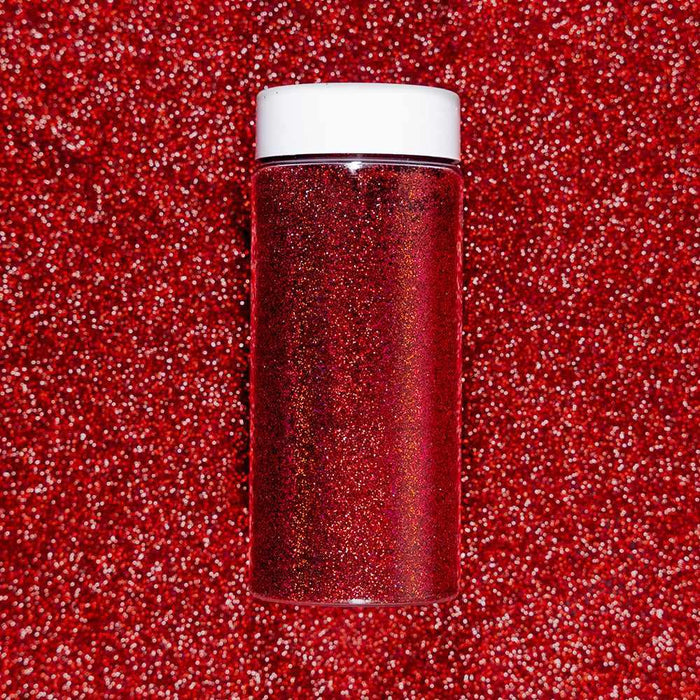 Scarlet Red Ultrafine Holographic Craft Glitter Dazzler Dust | Premium Polyester Non-Toxic | Bakell-B2C_Dazzler Dust-bakell