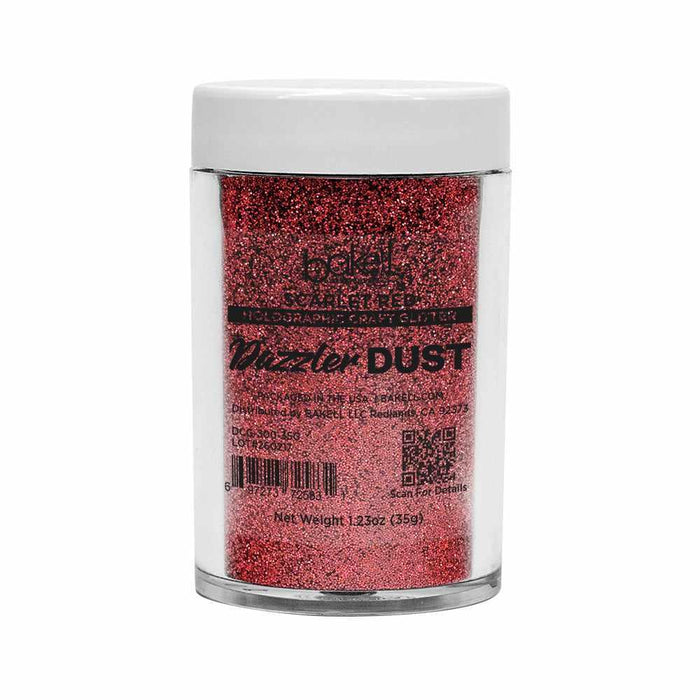 Scarlet Red Ultrafine Holographic Craft Glitter Dazzler Dust | Premium Polyester Non-Toxic | Bakell-B2C_Dazzler Dust-bakell