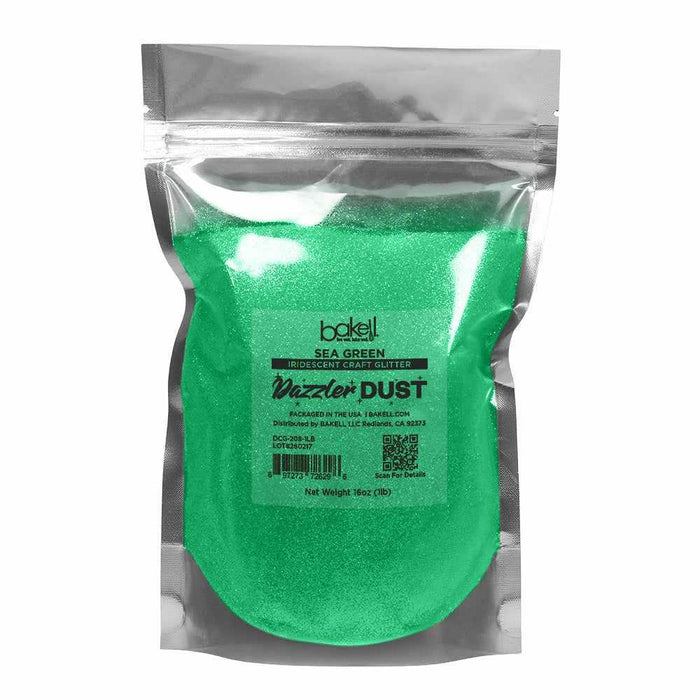 Sea Green Ultrafine Iridescent Craft Glitter Dazzler Dust | Premium Polyester Non-Toxic | Bakell-B2C_Dazzler Dust-bakell