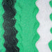 Sea green ultrafine iridescent craft glitter with wavy black and white stripes.