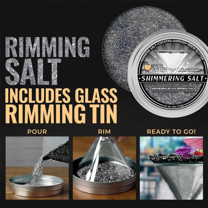 Shimmering Black Rimming Salt | Private Label (48 units/case)-Private Label_Rimming Salt-bakell