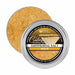 Open 4oz tin of shimmering gold cocktail rimming salt with a black and gold Brew Glitter label.